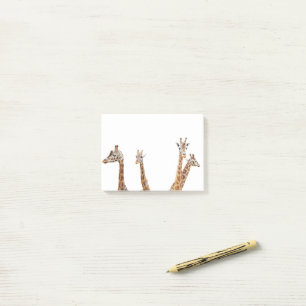 Giraffe Fun Foto - Vier-Giraffen-Sitzung Post-it Klebezettel