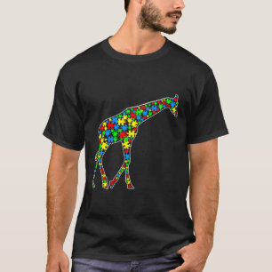 Giraffe Funny Puzzle Animals Autismus Bewusstsein T-Shirt