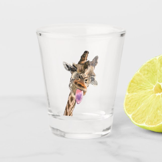 Giraffe Funny Shot Glass Schnapsglas (Vorderseite)