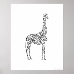 GIRAFFE - FUNNY TIERPOSTER POSTER