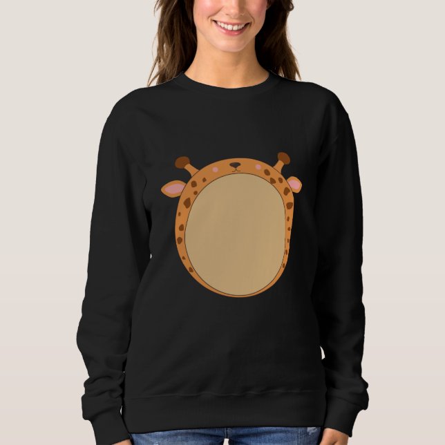 Giraffe Funny Zoo Animals Runde Giraffen Sweatshirt (Vorderseite)