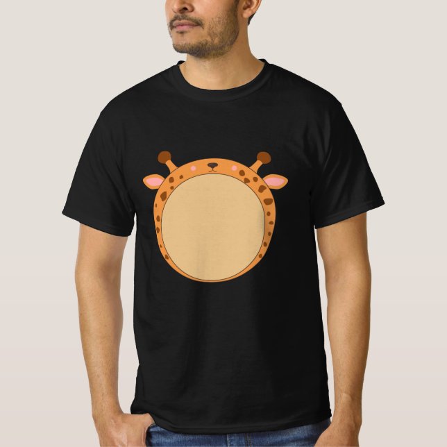 Giraffe Funny Zoo Animals Runde Giraffen T-Shirt (Vorderseite)