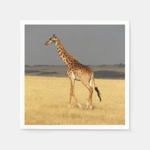Giraffe für Afrikanische Tiere Serviette
