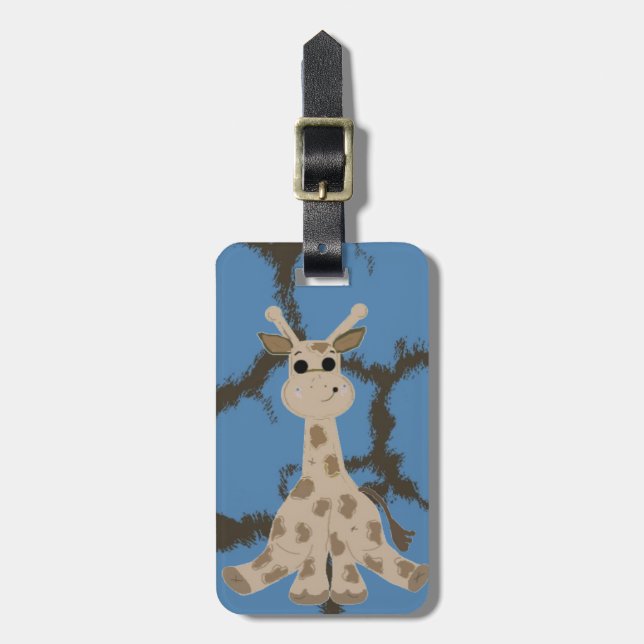 Giraffe für coole Sitze Gepäckanhänger (Vorderseite vertikal)
