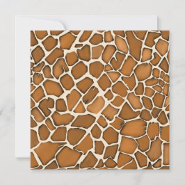 Giraffe Fur Gemustert Print Feiertagskarte