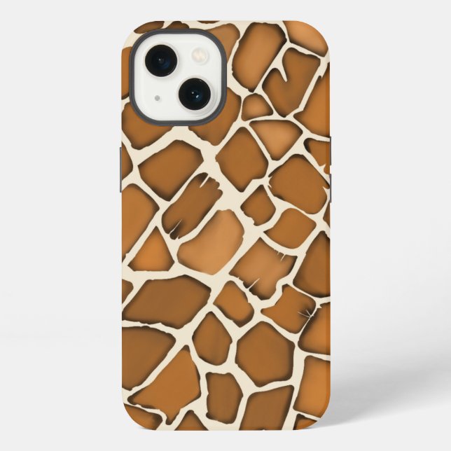 Giraffe Fur Gemustert Print iPhone Hülle (Rückseite)