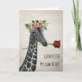 Giraffe für mein eigenes Herz Boho Giraffe Valenti Karte