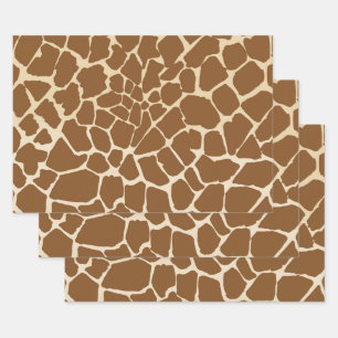 Giraffe Fur Muster Print Geschenkpapier Set