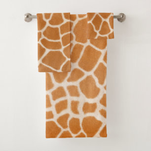 Giraffe Fur realistische Exotic Animal Print Luxus Badhandtuch Set