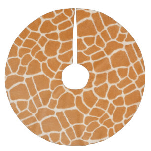 Giraffe Fur realistische Exotic Animal Print Luxus Polyester Weihnachtsbaumdecke