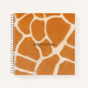 Giraffe Fur Realistischer Tierdruck Personalisiert Notizbuch