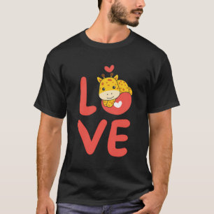 Giraffe für Valentinstag Niedliche Tiere mit Gehör T-Shirt