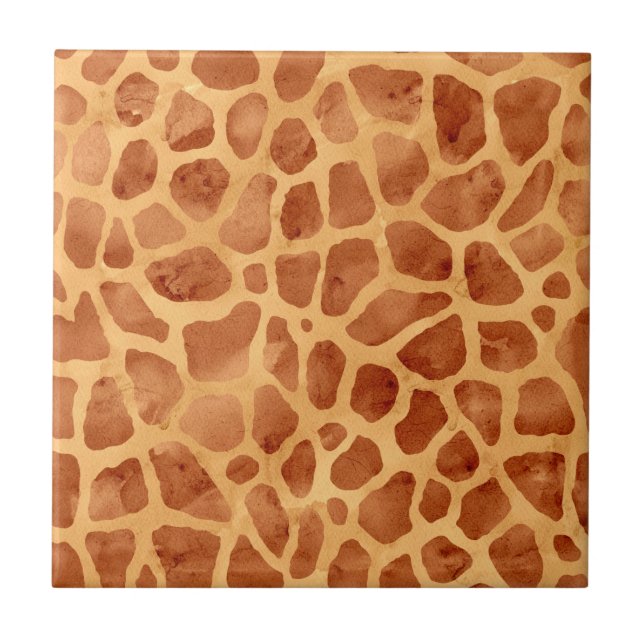 Giraffe für Wasserfarben Print Fliese (Vorderseite)