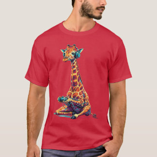 Giraffe Gaming Tier Video Spiele Lustige Giraffe b T-Shirt