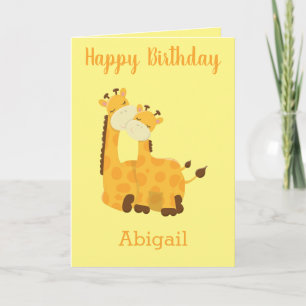 Giraffe Geburtskarte Karte