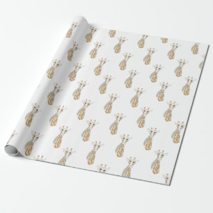 Giraffe, Geburtstag, Weihnachts-Party, Packpapier
