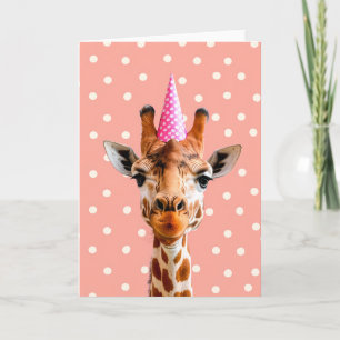 Giraffe Geburtstagsfeier Grußkarte Karte
