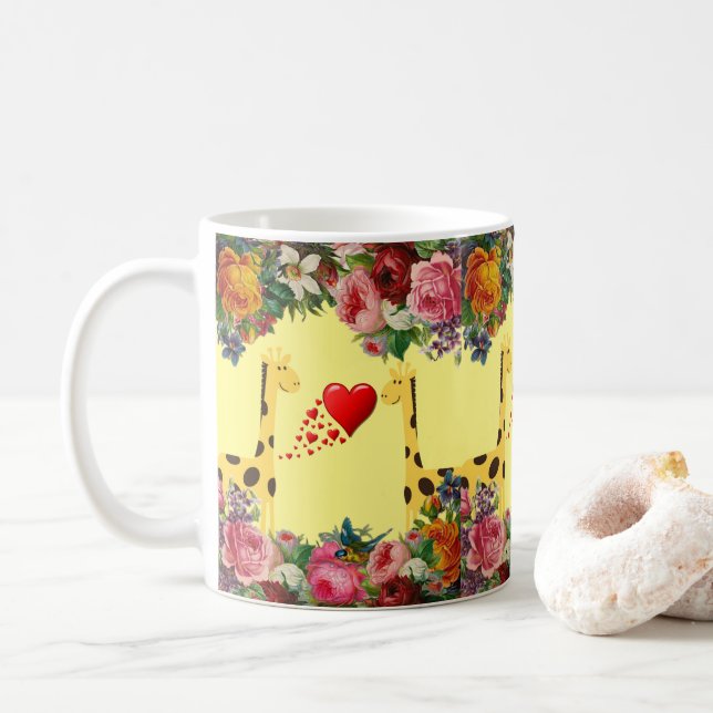 Giraffe Gelbe Tasse (Mit Donut)