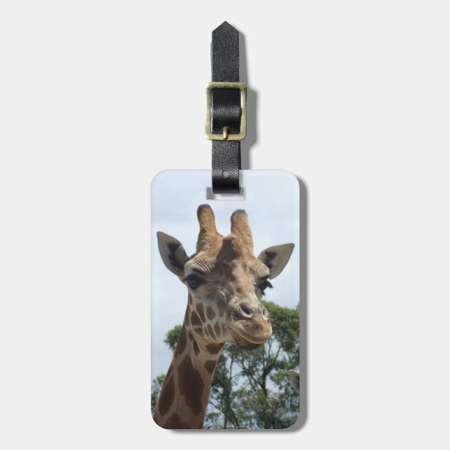 Giraffe Gepäckmarke Gepäckanhänger (Vorderseite vertikal)