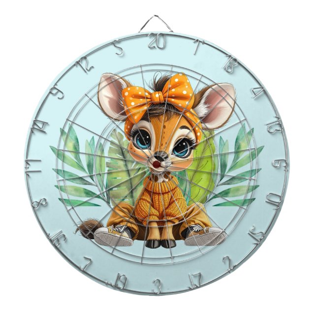 Giraffe gepunktete Fliege  Dartscheibe (vorne)