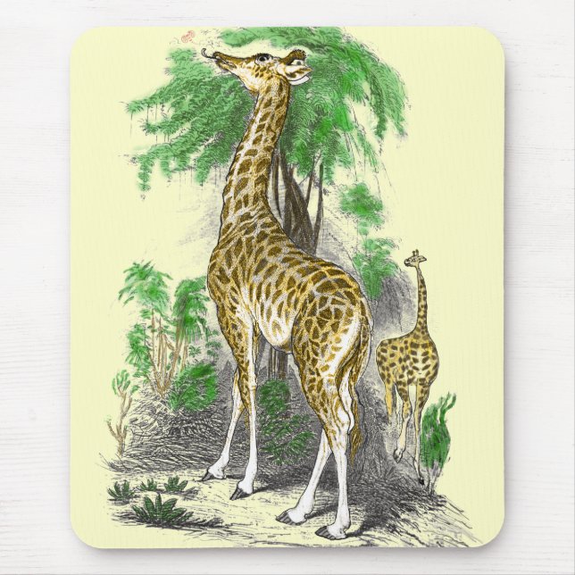 Giraffe Geschenke Mousepad (Vorne)
