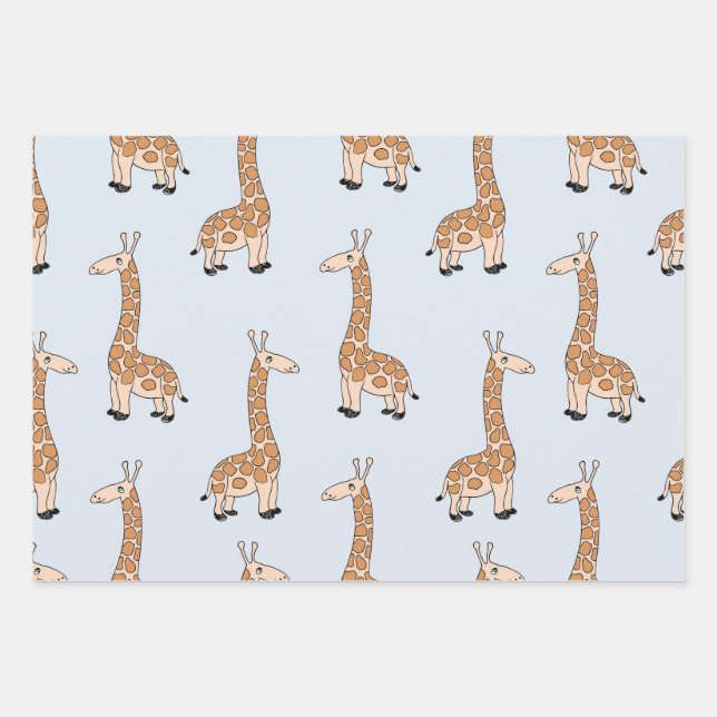Giraffe Geschenkpapier Set (Vorderseite)