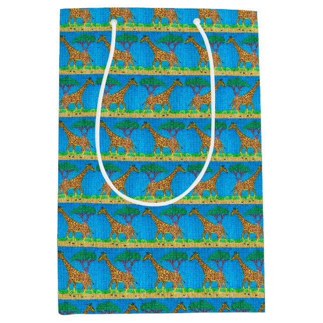 Giraffe - Geschenktasche Mittlere Geschenktüte (Vorderseite)