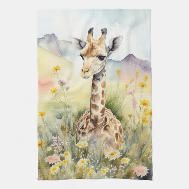 Giraffe Geschirrtuch (Vertikal)