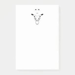 Giraffe-Gesicht-Silhouette Post-it Klebezettel