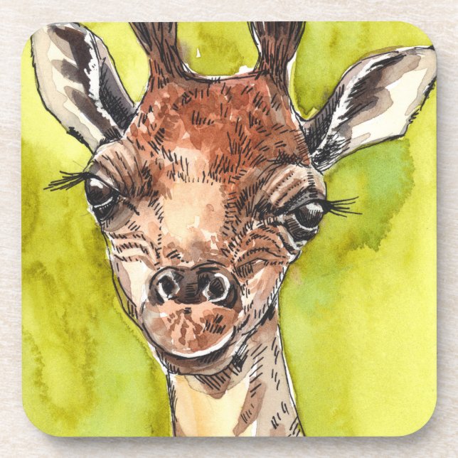 Giraffe Getränkeuntersetzer (Vorderseite)