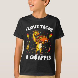 Giraffe Giraffen Ich Liebe Tacos Und Giraffen Lust T-Shirt