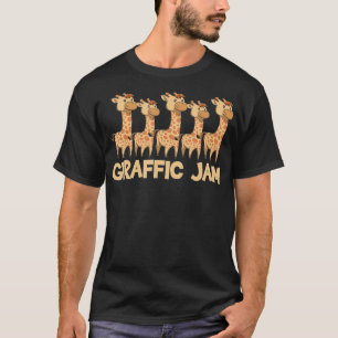 Giraffe Giraffic Jam Funny Pun Niedlich T-Shirt