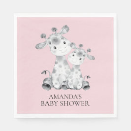 Giraffe Girls Babydusche Papier Napkins Serviette