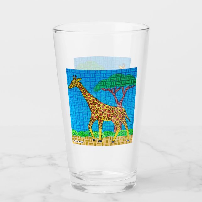 Giraffe - Glas-Cup Glas (Vorderseite)