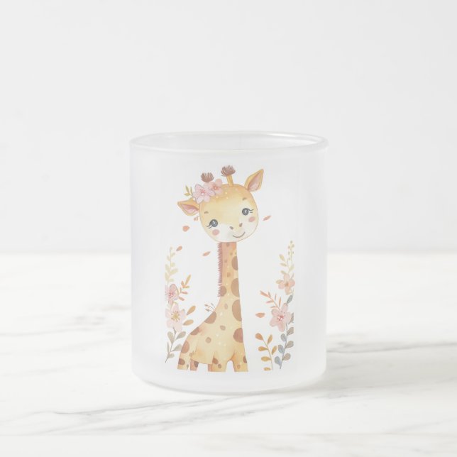 "Giraffe Glass Tasse" Mattglastasse (Mittel)