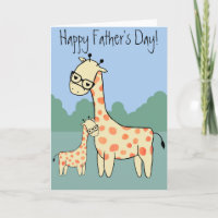Giraffe - Glücklicher Tag des Vaters