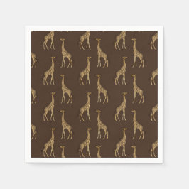 Giraffe Gold Chic Elegant Napkins Serviette