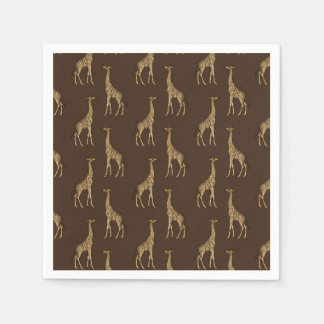 Giraffe Gold Chic Elegant Napkins Serviette