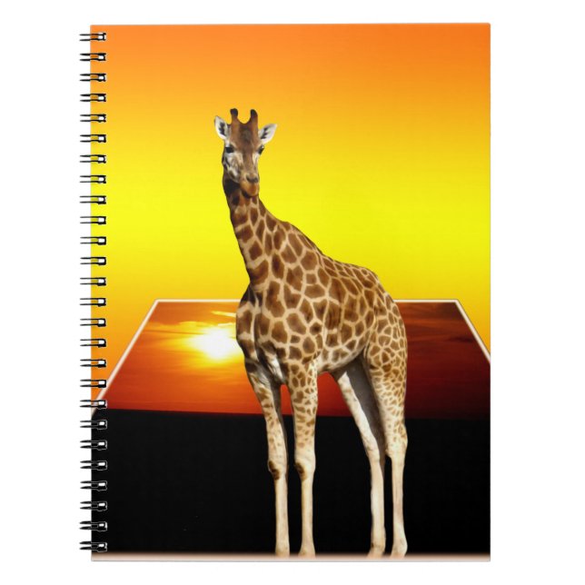 Giraffe Golden Sunshine, Notebook Notizblock (Vorderseite)
