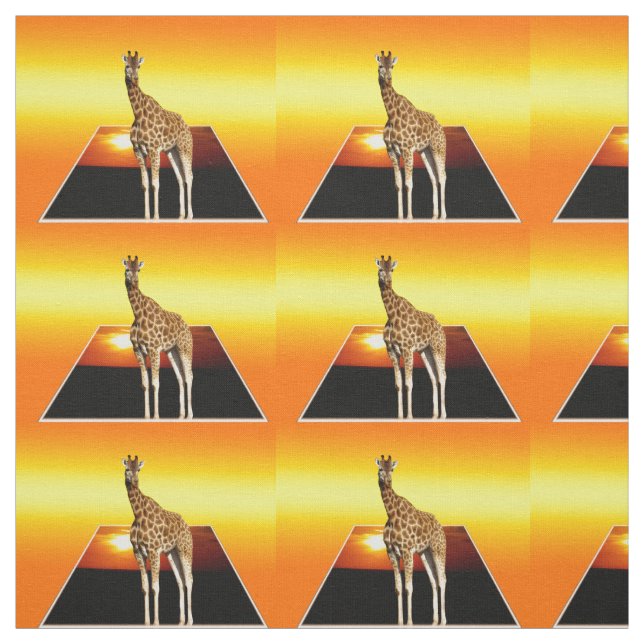 Giraffe Golden Sunshine Popout Art Effect, Stoff (Muster)