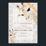 Giraffe Greige Watercolor Kids Virtual Birthday Einladung<br><div class="desc">Diese niedliche Geburtstagskarte bietet einen greige/hellgraue Giraffen-Hintergrund mit einer Mama-Giraffe und einer Baby-Giraffe in Aquarell. Auf der Rückseite befindet sich ein greige / hellgraue Giraffenhintergrund. Personalisieren Sie es für Ihre Bedürfnisse. In meinem Geschäft finden Sie passende Produkte.</div>