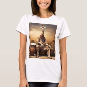 Giraffe Grooves: Eine Bongo-Serenade in der Savann T-Shirt