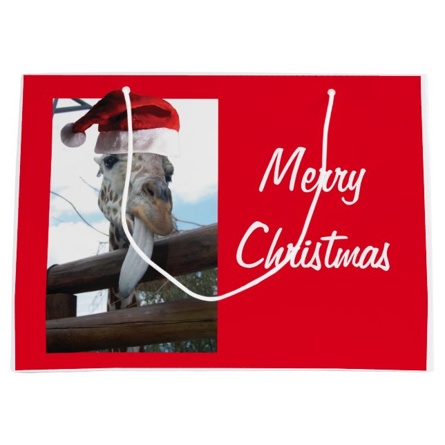 Giraffe Große Geschenktüte (Vorderseite)