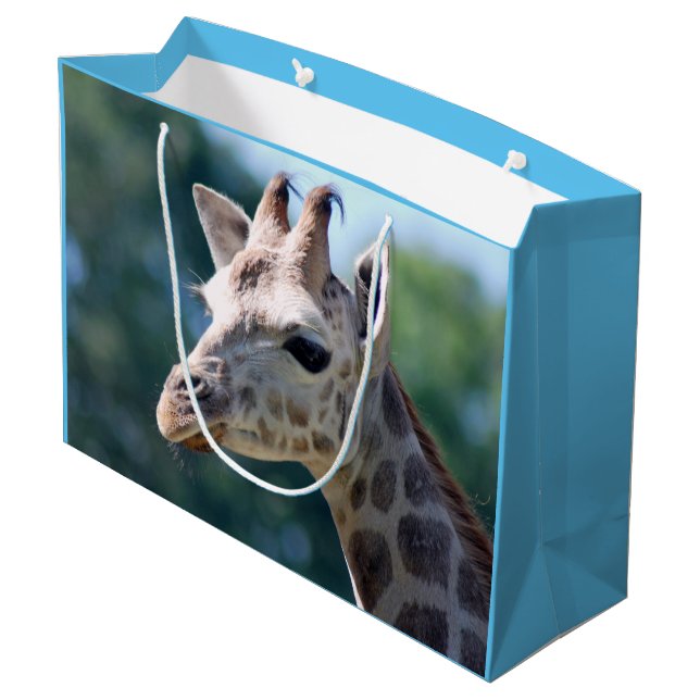 Giraffe Große Geschenktüte (Rückseite Schrägansicht)