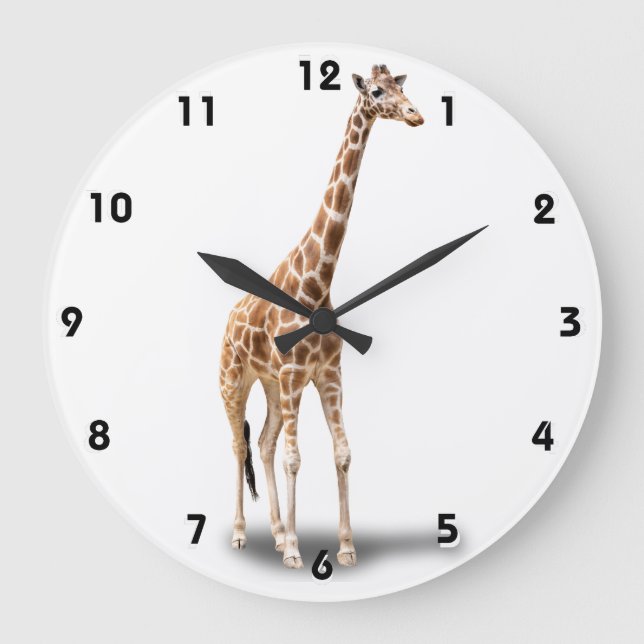 GIRAFFE GROßE WANDUHR (Vorderseite)