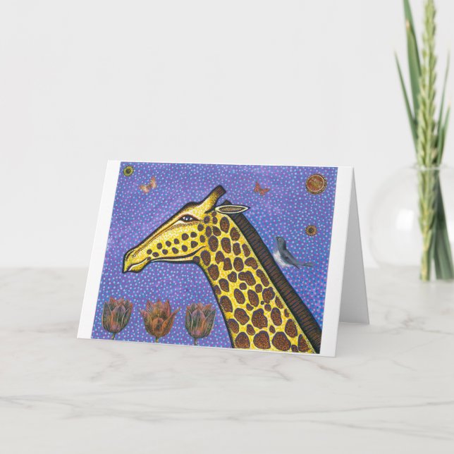 Giraffe Grußkarte Feiertagskarte (Vorderseite)