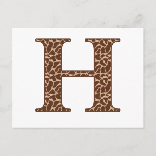 Giraffe-h Postkarte (Vorderseite)