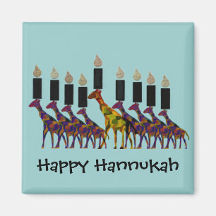 Giraffe Hannukah Menorah Magneten Magnet