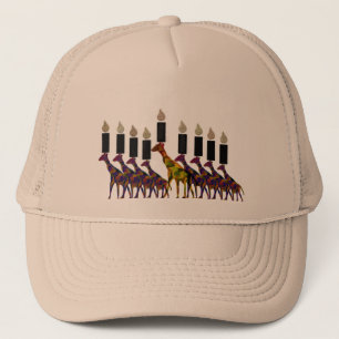 Giraffe Hannukah Menorah Truckerkappe