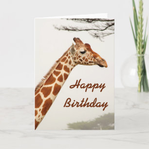 Giraffe Happy Birthday card Karte